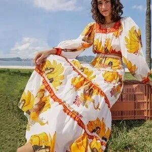 Farm Rio Mermaid Bananas Skirt Set NWT - Skirt is medium and crop top is large.